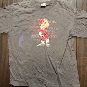 Disney Gray Grumpy Short Sleeve Tee